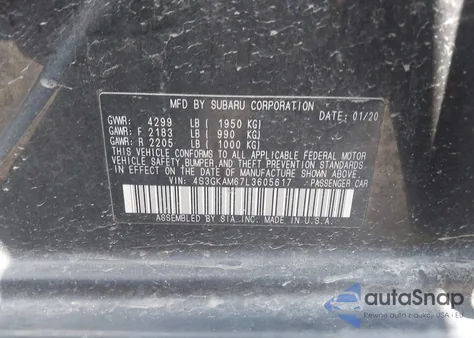 2020 Subaru Impreza Sport from USA, damaged, VIN 4S3GKAM67L3605617